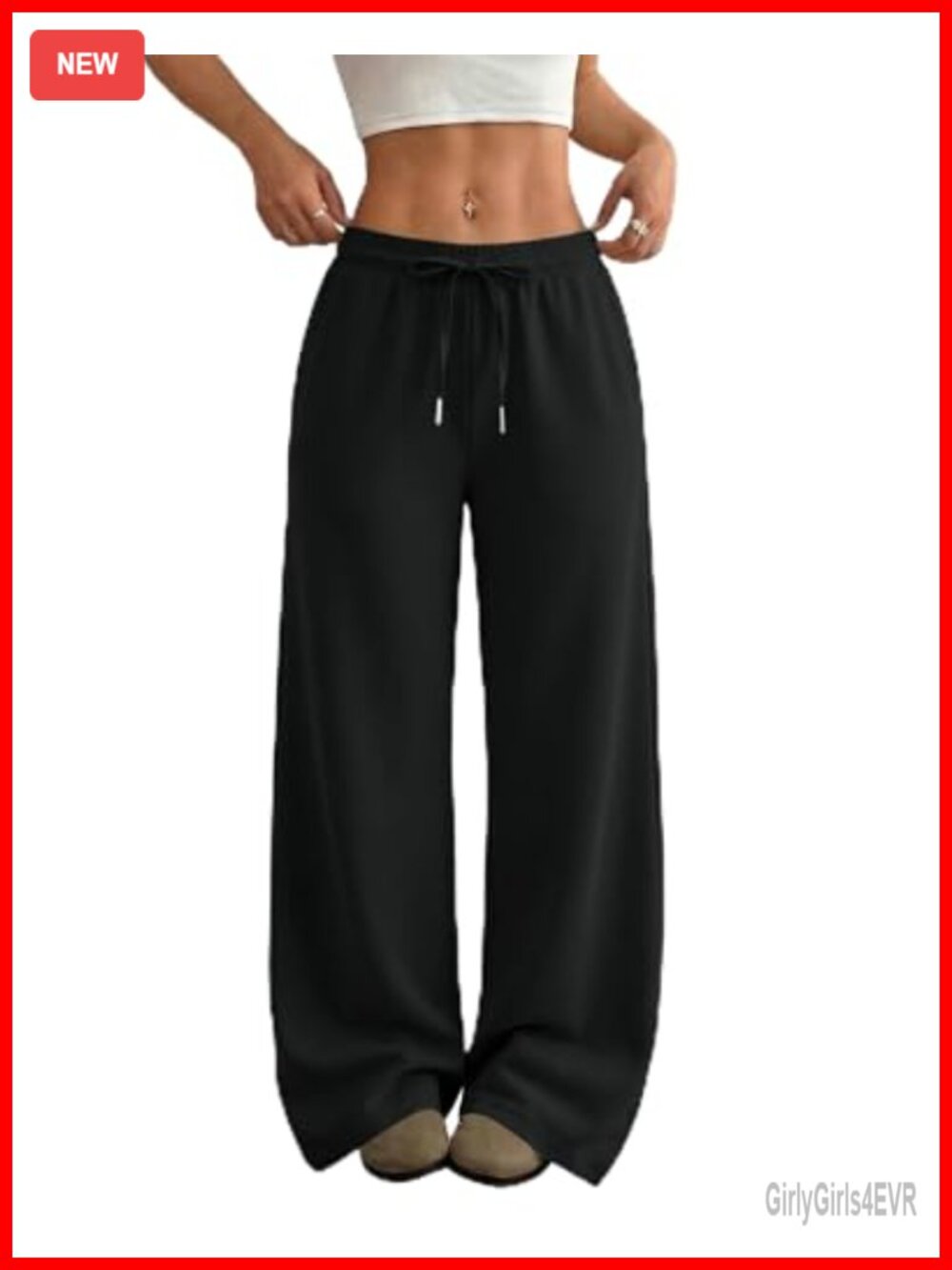 Wide Leg Yoga Sweatpants High Rise Drawstring with Pockets Lounge Athletic